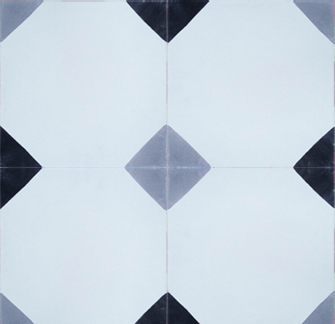 Diamond Black and Grey Encaustic Cement Tile